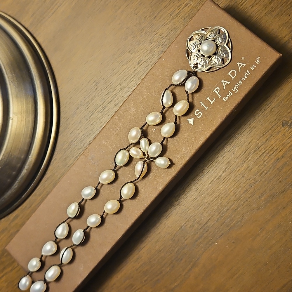Silpada sterling and fresh water pearl necklace. - Picture 5 of 6